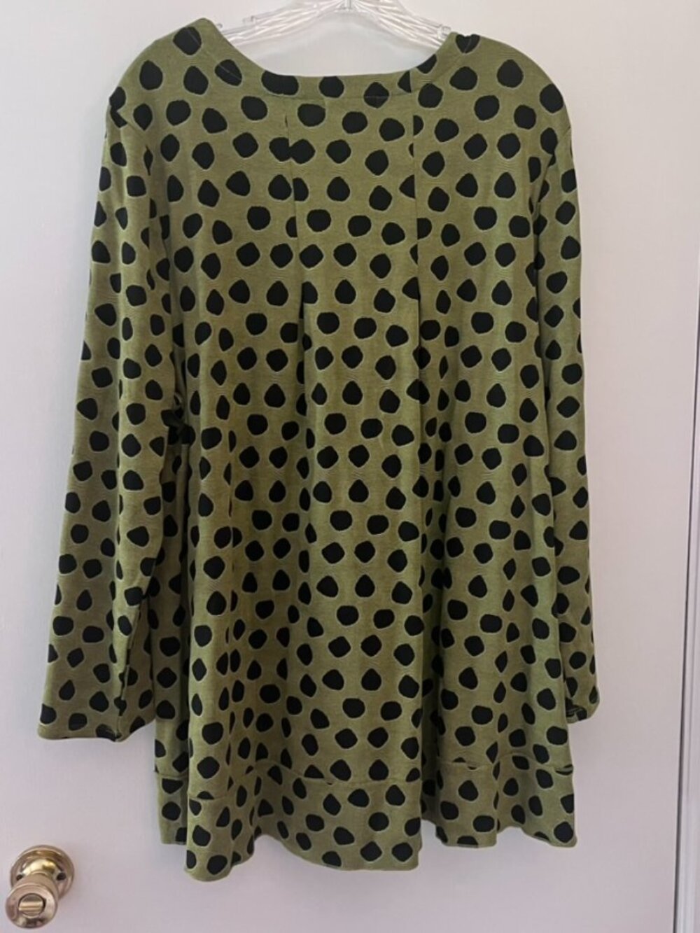 Polka-dot tunic top in soft lime by Habitat, XL - Picture 2 of 8